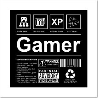 Gamer Label Posters and Art